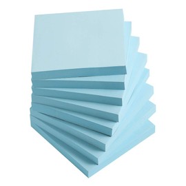 Vanpad Sticky Notes 3x3 Inches,Light Blue Self-Stick Pads, Easy to Post for Home, Office, Notebook, 8 Pads/Pack