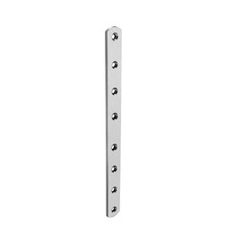 DTGN 247x20x3mm(LxWxT) Flat Straight Brace Plate - Good for Furniture Repairing - Stainless Steel Brace Plate - Silver Tone