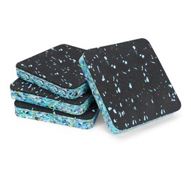 4pack Exercise Equipment Mat for Treadmill, Treadmill Mat for Carpet Protection, Treadmill Mat Pads for Carpet Floors, Sound Isolation Pads, Anti Vibration Pads, Shock Absorbing Mat (10x10 cm)