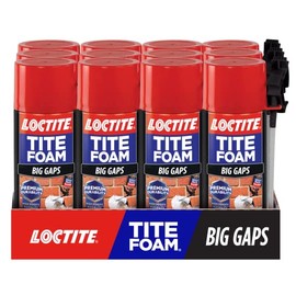 Loctite Tite Foam Big Gaps White Insulating Foam Sealant, 12 oz, Can (12 Pack)