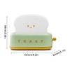 Cute Toast Night Light USB Rechargeable LED Bread Toast Night
