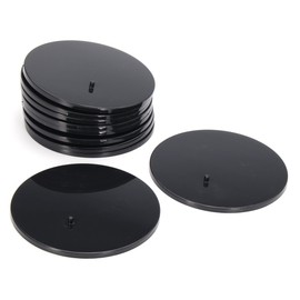 DyNamic 10pcs Round Black Abs Figures Stand Display Base For 6-8 Inch Action Figures