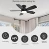 JSAITEE Ceiling Fans with Lights, 42 Inch Low Profile Ceiling