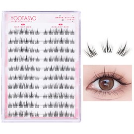 YOOTASIO False Eyelashes, No Glue Required, 1 Second Eyelashes, High Adhesion, Cute, 3D Feel, No Glue, Partial False Eyelashes, Popular, Beginners, Durable, Natural False Eyelashes, Lightweight