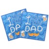 Dulousia Fathers Day Napkins - 6.5x6.5in Blue I LOVE YOU