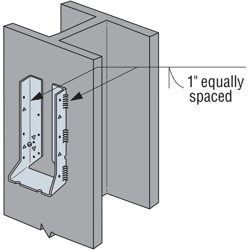 Simpson Strong-Tie HUC28-2Z HUC ZMAX Galvanized Face-Mount Concealed-Flange Joist Hanger