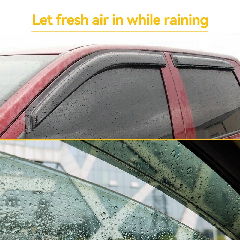 in-Channel Rain Guards for 1993-2011 Ford Ranger Regular/Extended Cab, 2PCS