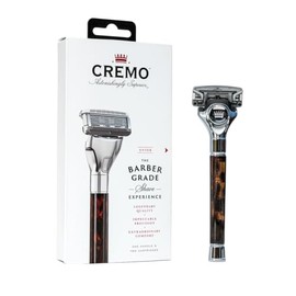 Cremo - Barber Grade Razor for men - Tortoise shell Handle - With Extra Refill - Fights Razor Burn