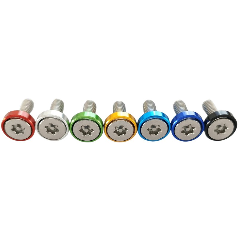 Kuroobaa Car License Plate Bolt M6 Anti-Theft Screws (Sky Blue)
