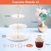 Coitak 5 Pieces Cupcake Stand Set, 2 Pieces 3 Tier