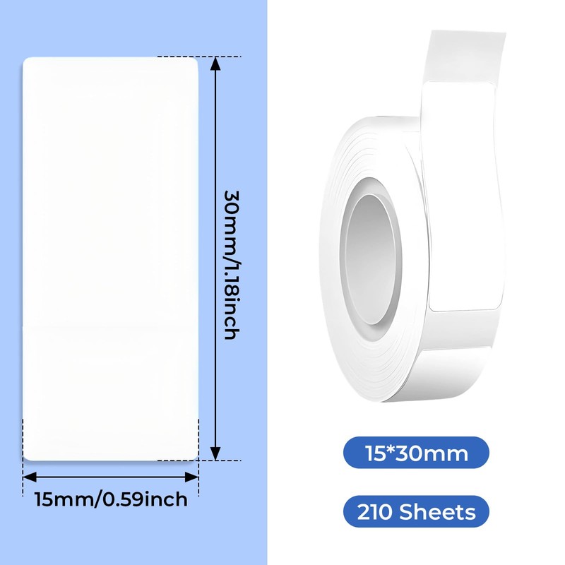 Ztolbriy 2 Rolls 15 mm x 30 mm Labels, Multifunctional