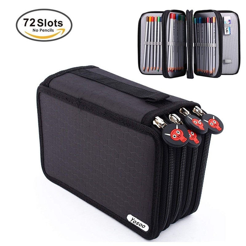 Yosoo 72 Piece Set Colouring Pencils Business Bag Large Capacity
