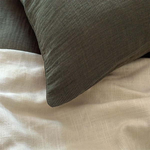 NSNLGSGC 100% Muslin Cotton Textured Duvet Cover Queen Size, 2-Layer