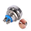 Button Switch, Fydun 12mm Momentary Toggle Dome Top Waterproof Metal
