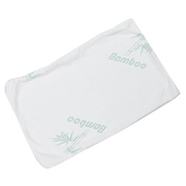 Toyvian Ergonomic Bamboo Fiber Neck Pillow Cover for Cervical Relief Breathable Memory Pillowcase with Hair Protection Soft High-density Fabric for Back Side and Stomach Sleepers