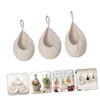 BIUDECO Multi-function Fruit Storage Container Woven Hanging Basket Teardrop Shape