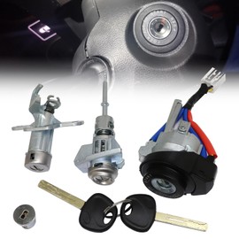 SecosAutoparts Full Door Lock Cylinder Set With Key Ignition Start Barrel Compatible with Hyundai Sonata 2015-2019 Sonata Hybrid 2016-2019# D2198058 81900-C1B00