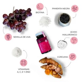 Colágeno y Ácido Hialurónico Tiba Salud Kirei para Piel, Cabello y Uñas