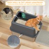 Stainless Steel cat Litter Box, Covered Metal Litter Box, cat