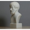 Aristotle Greek Philosopher Scientist Alabaster Bust Statue Sculpture 15cm