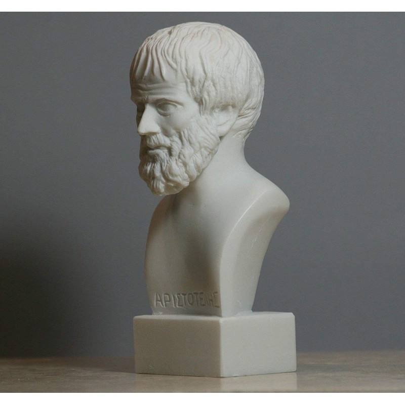 Aristotle Greek Philosopher Scientist Alabaster Bust Statue Sculpture 15cm