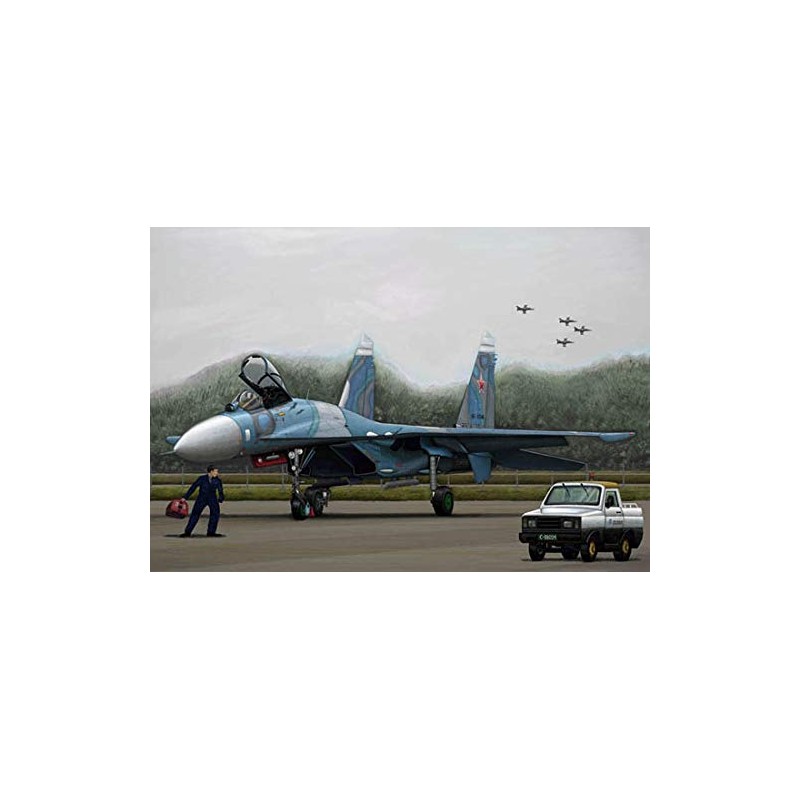 Trumpeter 03909 Modellbausatz Russian SU-27 Flanker B Mittel, 1/144