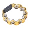 Tambourine Double Row Floral Design Percussion Jingles Hand Instrument for