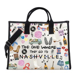 FOTAP Nashville Trip Makeup Bag - Travel Gift, Tennessee State Souvenir, Housewarming Gift to Nashville