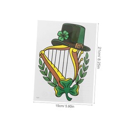Beavorty Lucky Shamrock 3pcs Irish Festival Accessories Patrick's Day Temporary for Parties Events