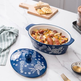 Wisenvoy Casserole Dish With Lid Casserole Dishes For Oven Baking Dishes For Oven Ceramic Baking Dish