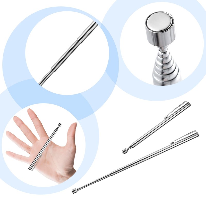 4 Pack Magnetic Pickup Tool, Telescoping Stick, Extendable Magnetic Pen