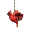 Red Cardinal Bird Ceiling Fan Light Pull Chain Home Decor