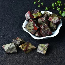 3Pcs Raw Rough Dragon Bloodstone Jasper Chunk Healing Crystal Gemstone Decor
