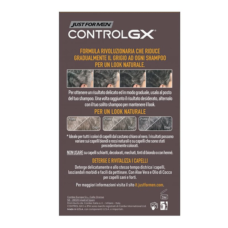 Just for men Control GX, Grey Reducing 2-in-1 Shampoo &