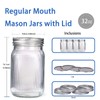 WELLIFE Large Mason Jars,4 Pcs Wide Mouth Mason Jars 32
