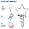 50 PCS Metal Keychain Clips Star Swivel Keychain Clasps for