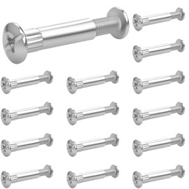 Pack of 30 Connection Screws M6 32-42 mm Furniture Connectors Cabinet Connector Screws (15 x Furniture Screws, 15 x Sleeve Screws) Connection Screw Furniture Connecting Screws for Furniture Cabinets