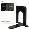 Jekkis 20pcs Metal Bookends for Shelves, 6.6"x 5.7"x 5" Black