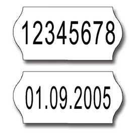 ACIT Price Tag - Size 26x12 - Contoured - White - 12 Rolls (12000 Removable Labels)