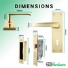 EAI Polished Brass Door Handle Key Lock Set | 1