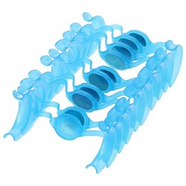 SHUATI Mouth Opener 10pcs Blue M Shape Intraoral Cheek Lip Opener Autoclavable with Mirror Dentistry Instrument Orthodontic