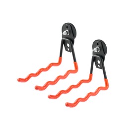 Yuzita 2 Pack Magnetic Garage Hooks Heavy Duty,Garage Storage Hooks,Wall Mount Garage Hanger&Organizer for Organizing Garden Lawn Tools,Ladders,Bulk Items,Bikes,Ropes (Orange, 5.1inch)