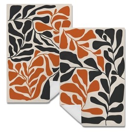 Boho Floral Botanical Kitchen Towels, Floral Kitchen Towels, Botanical Hand Towels, Botanical Decor, Boho Hand Towels, Moody Decor, Boho Gifts, Boho Hand Towels for Bathroom Decor,24x16 Inch Set of 2