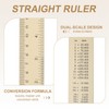 sourcing map 2pcs Metal Straight Ruler 30cm Metric SAE Aluminum