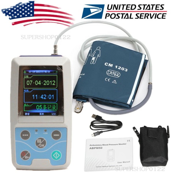 CON-TEC handhold ambulatory blood pressure monitor 24 hours NIBP PR