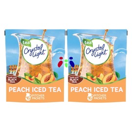 Crystal Light 2 PACK - 16ct Crystal Light Peach Iced Tea Powdered Drink Mix (Total 32 Packets)