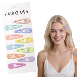 Flomiara 10pcs Hair Claw, Mini Hair Clips, Small Water Drop Hairpins Hairs Accessories for Women Girls, Sweet Mini Barrettes Hair Claws Styling Accessories for Photograph Daily Party, Macaron Color