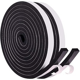 YANKUIRUI Dichtungsband Trdichtung Selbstklebend 12mm(B) x6mm(D)/8m(L) fr Tren Fenster Schaumstoff klebeband Gummidichtung Gegen Kalte Zugluft/Anti-Kollision/Schalldichter/Wasserdichter/Staubdicht Schwarz