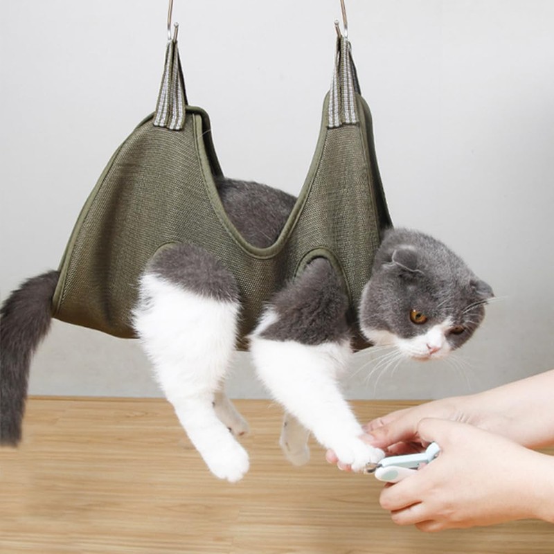CENPEK Cat Grooming Bag & Pet Nail Trimming Harness –