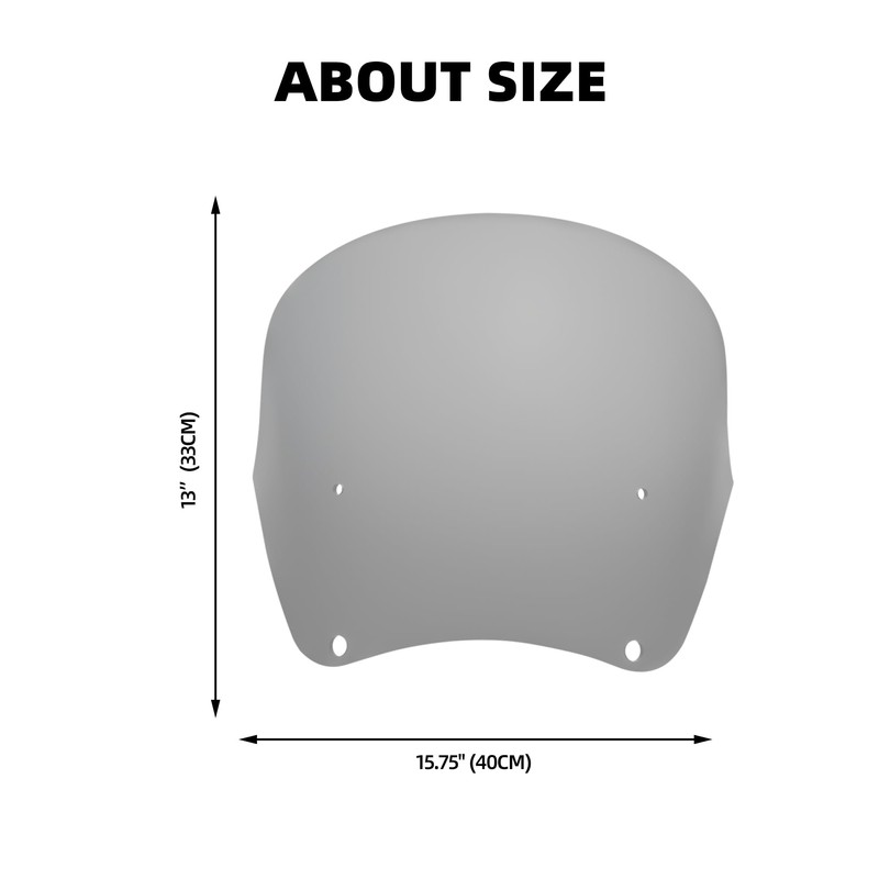 FATECIM 13" Smoke Windscreen Windshield for Harley Dyna FXDXT T-Sport